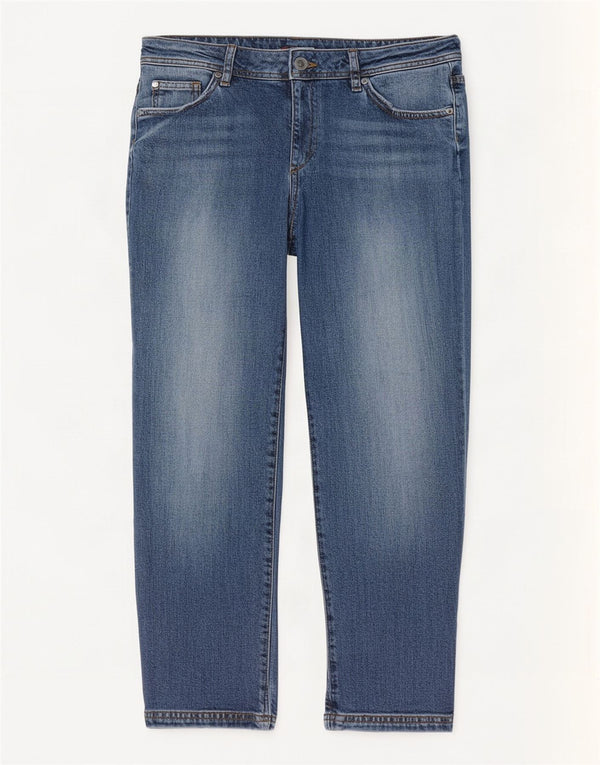 Crew Clothing Jeans corti da donna UK 12 Medio W30 L23 Cotone blu