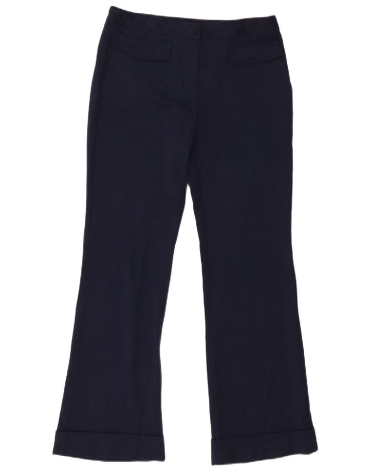 Pantaloni casual Bootcut da donna Zara medi W28 L30 poliestere blu navy