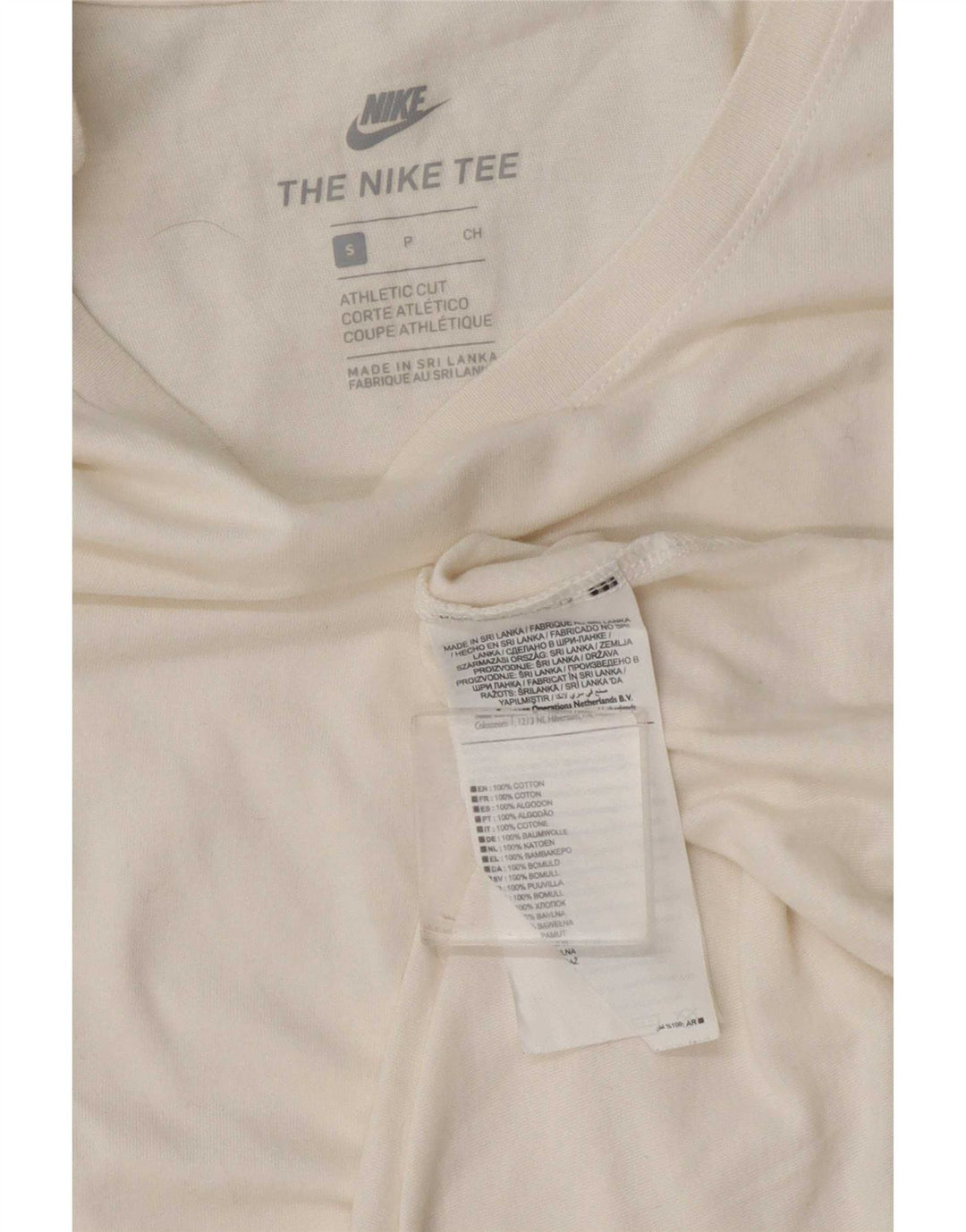 T-shirt Nike da uomo dal taglio atletico, piccola, in cotone bianco