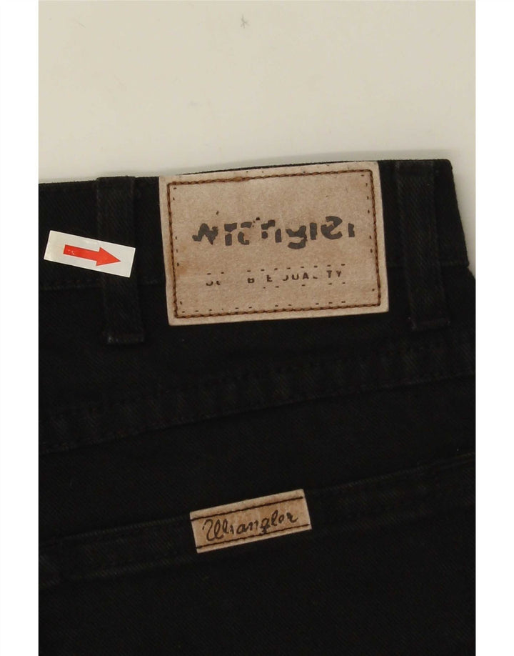 Jeans dritti da uomo Wrangler vestibilità regolare W32 L30 cotone nero