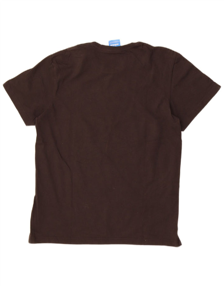 T-shirt grafica da uomo Adidas Top media nera