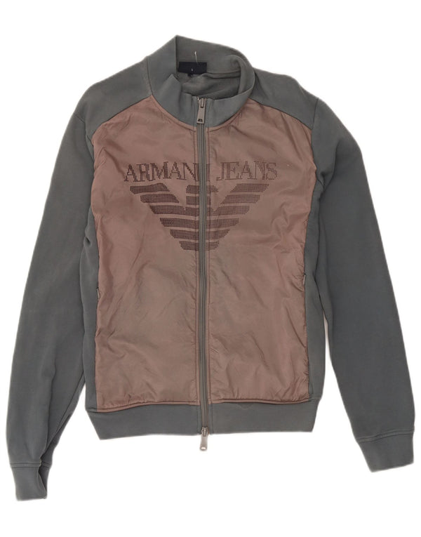 Giacca da tuta da donna Armani Jeans UK 16 Large Grey Colourblock