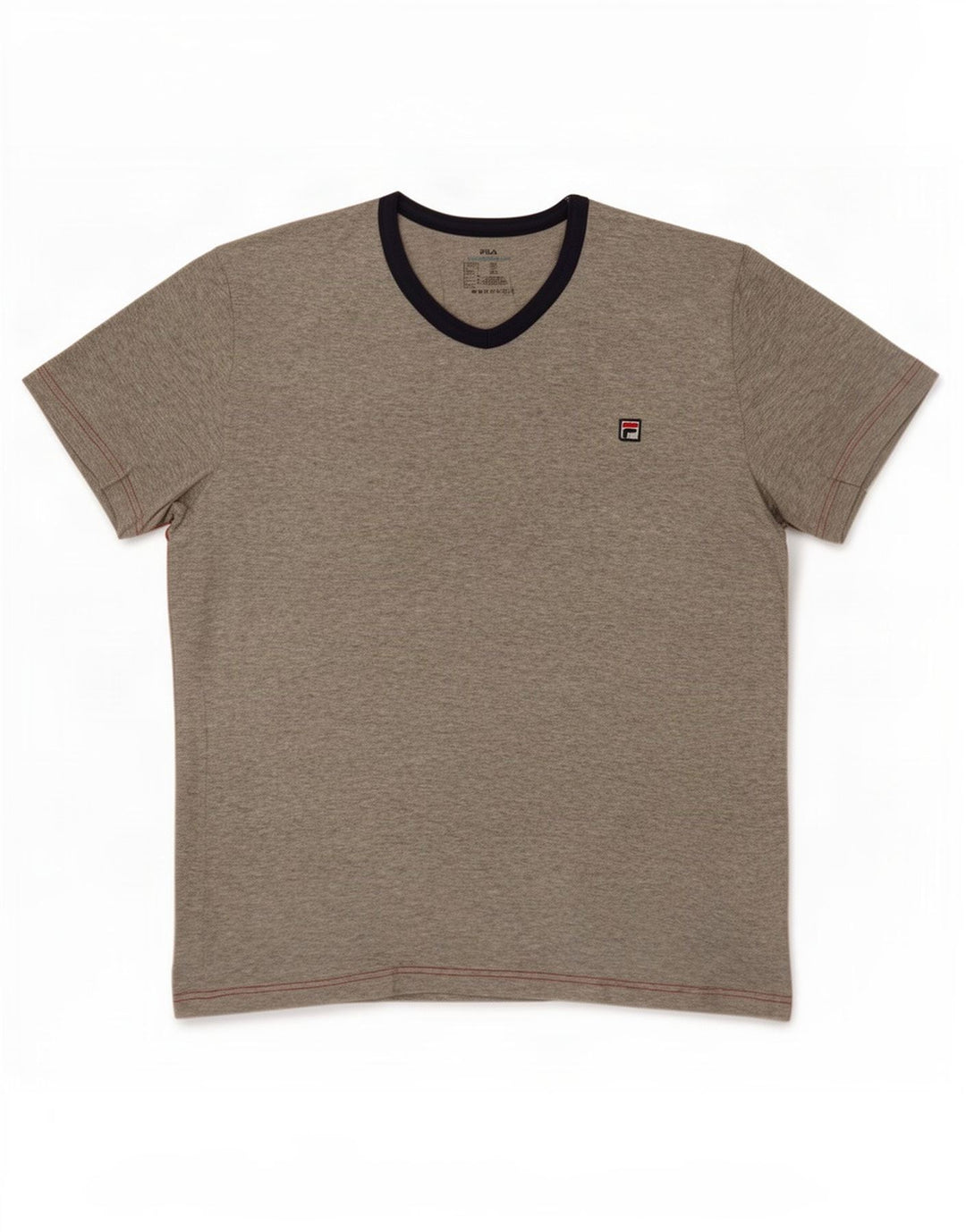 T-shirt da uomo Fila Top Large in cotone chiazzato grigio