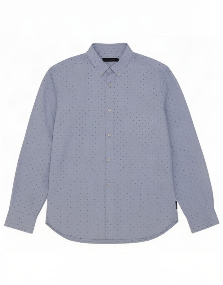 Camicia da uomo French Connection Grande poliestere maculato blu