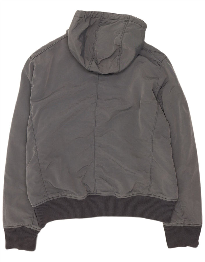 Giubbotto bomber con cappuccio da uomo Calvin Klein Jeans UK 44 2XL poliestere grigio