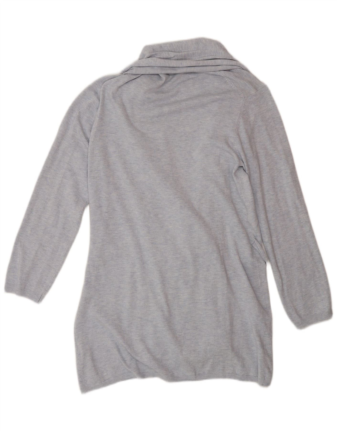 Maglione cardigan lungo da donna Zara UK 14 Viscosa blu medio
