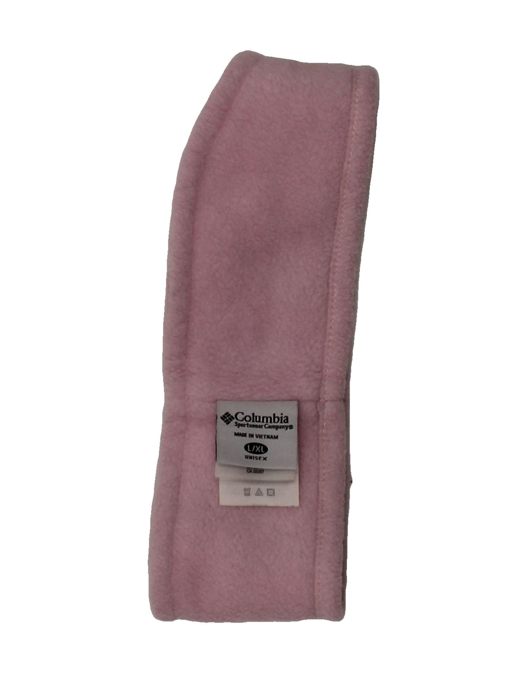 COLUMBIA Womens Fleece Headband Hat Large Pink Polyester Sports Vintage Columbia and Second-Hand Columbia from Messina Hembry 