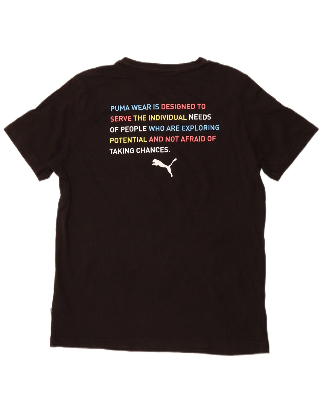 PUMA T-shirt grafica da uomo Top Medium Black Cotton Sports