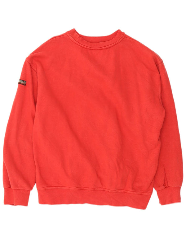 Felpa grafica da uomo Napapijri maglione XS rosso cotone