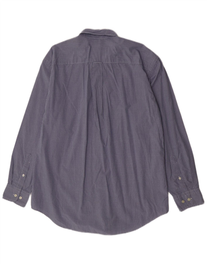 Camicia da uomo Nautica Large in cotone a quadretti blu
