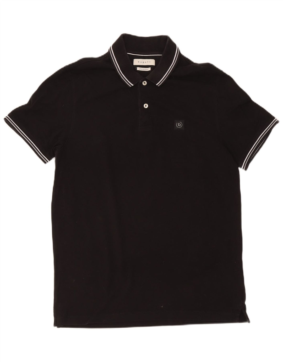 Polo Bugatti da uomo a righe medie nere