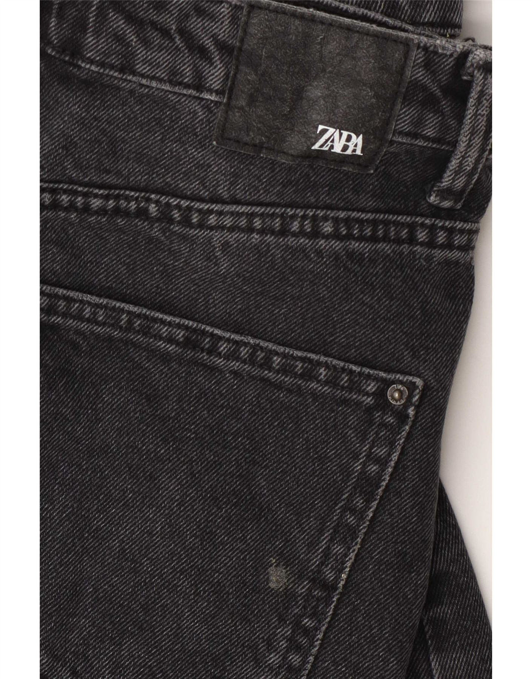 Pantaloncini di jeans a vita alta da donna Zara medi W30 grigi