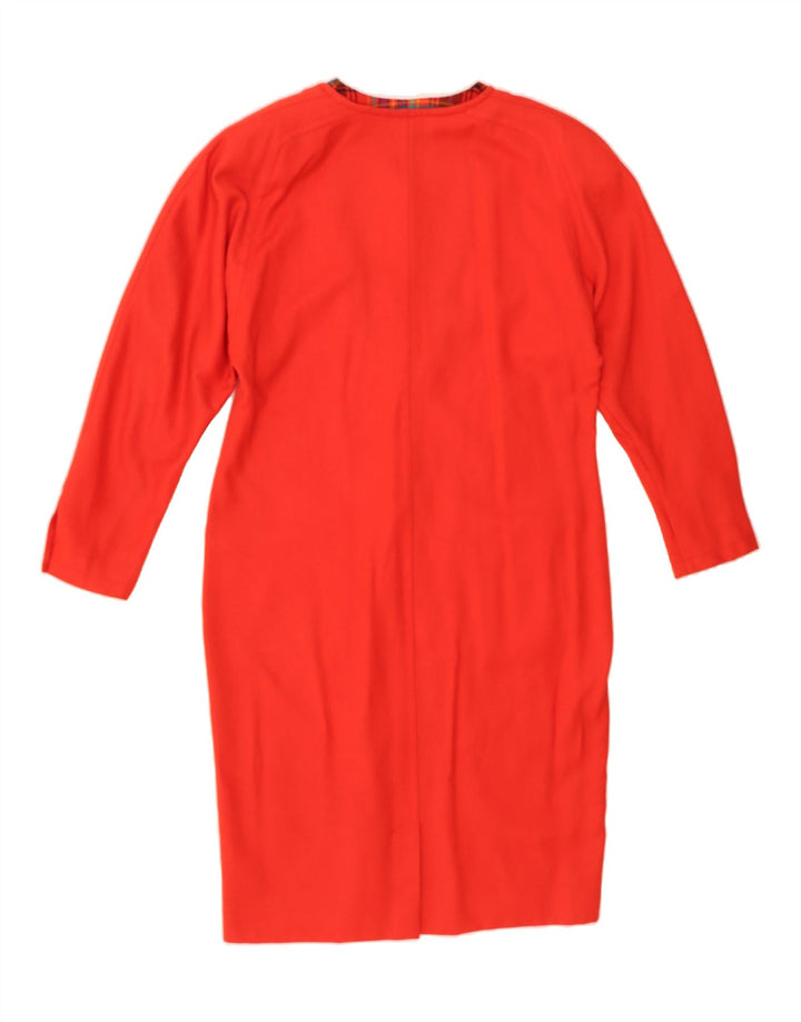 VINTAGE Womens Long Sleeve Shift Dress UK 18 XL Red Vintage Vintage and Second-Hand Vintage from Messina Hembry 