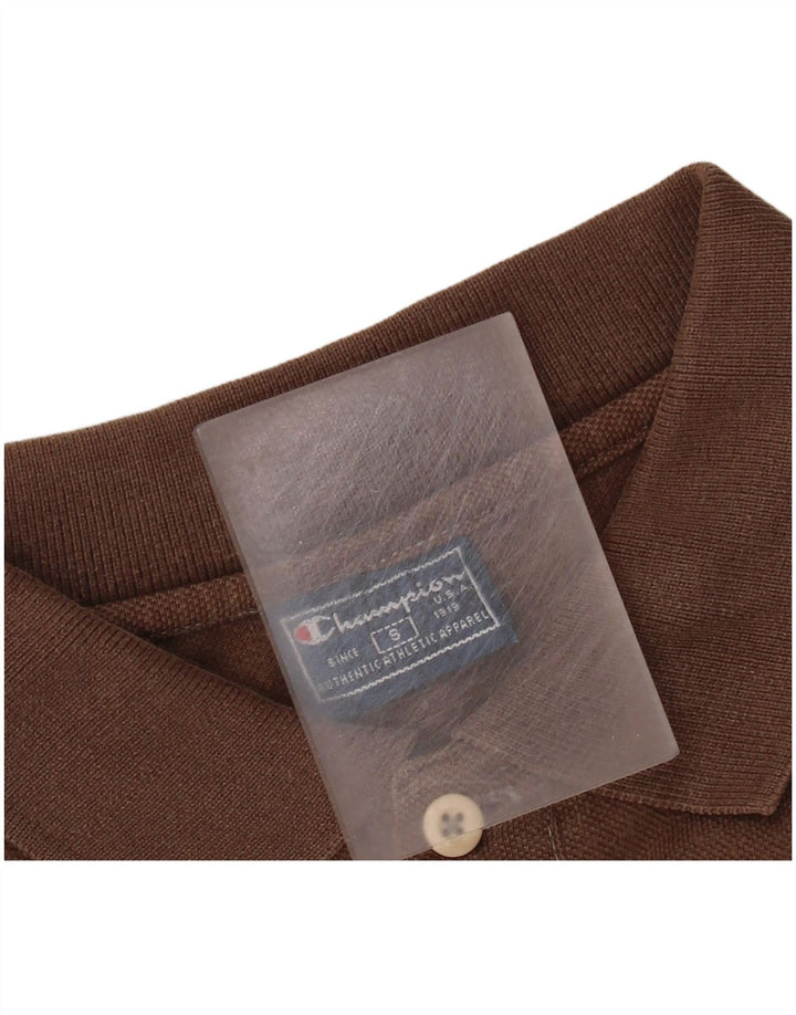 Polo da uomo CHAMPION piccola in cotone marrone