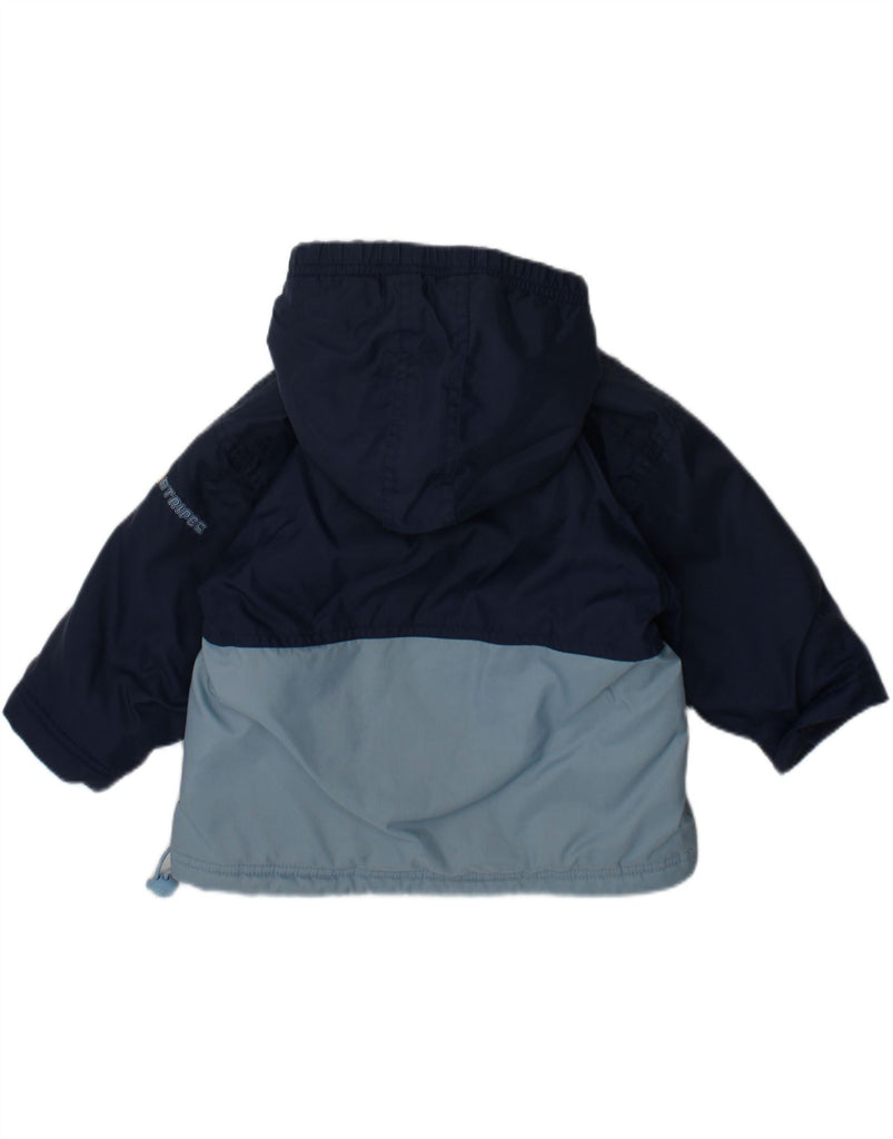 ADIDAS Baby Boys Windbreaker Jacket 6-9 Months Navy Blue Colourblock Vintage Adidas and Second-Hand Adidas from Messina Hembry 