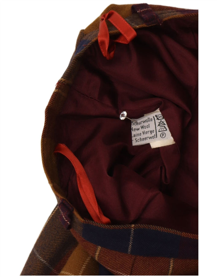 Gonna a trapezio a pieghe da donna Escada W30 lana scozzese media multicolore