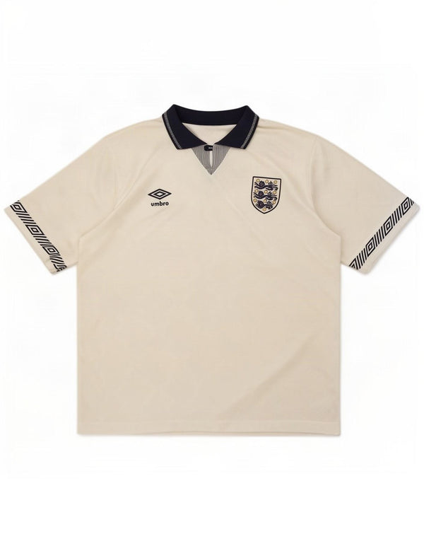 Maglia da calcio Umbro Uomo Inghilterra 1990-1992 Bianca Media
