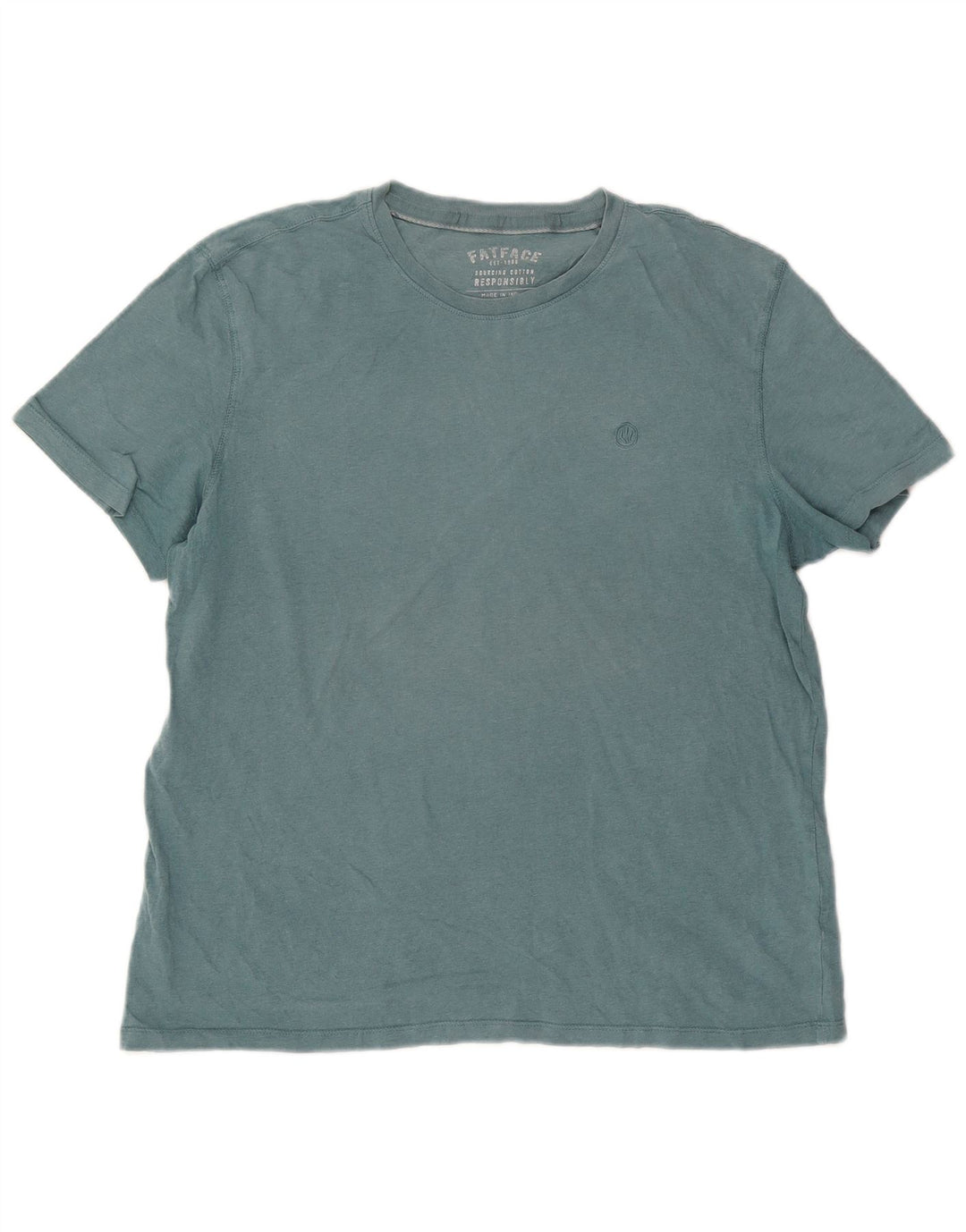 T-shirt da uomo Fat Face Top XL in cotone blu