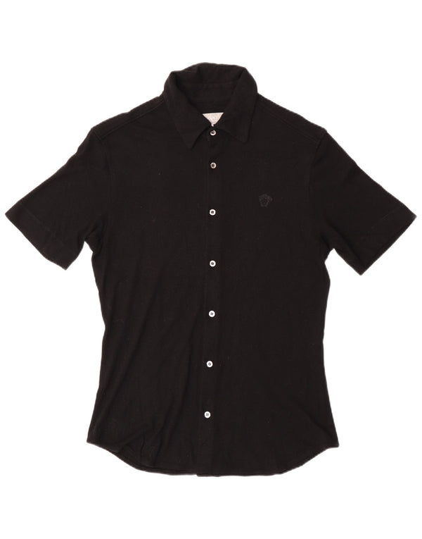 Camicia a maniche corte da donna Versace UK 14 Large Nera