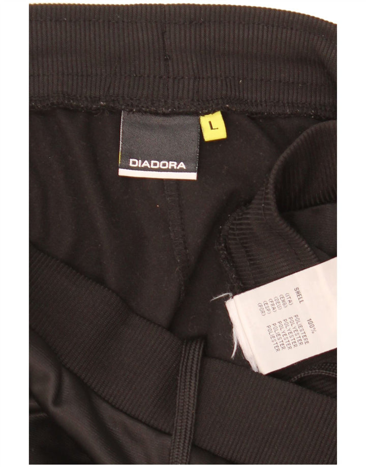 Pantaloni Tuta Donna Diadora UK 14 Large Nero Poliestere