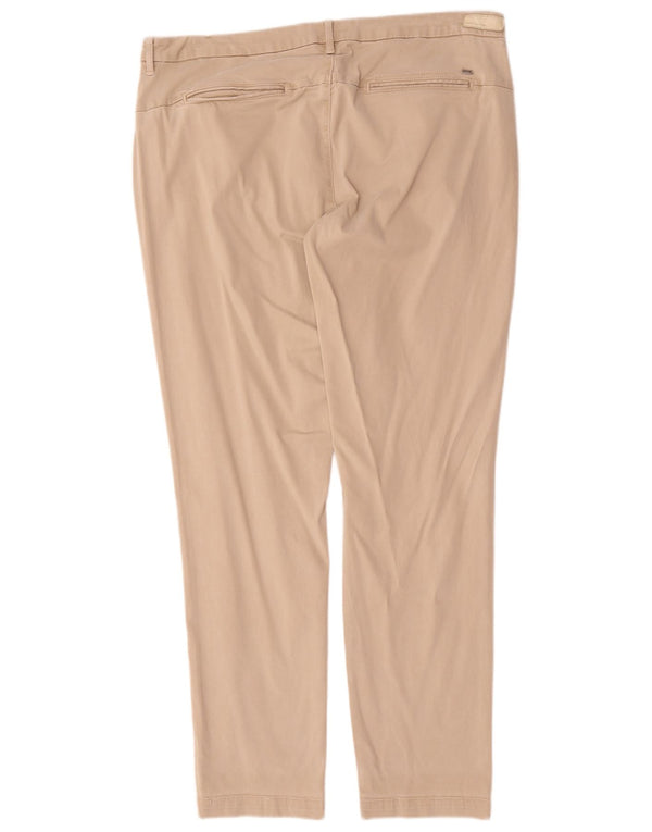 Pantaloni chino slim da donna Tommy Hilfiger US 14 XL W38 L30 Cotone beige
