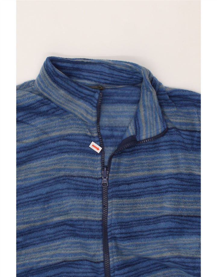 EDDIE BAUER Boys Fleece Jacket 14-15 Years Large Blue Striped Polyester Vintage Eddie Bauer and Second-Hand Eddie Bauer from Messina Hembry 