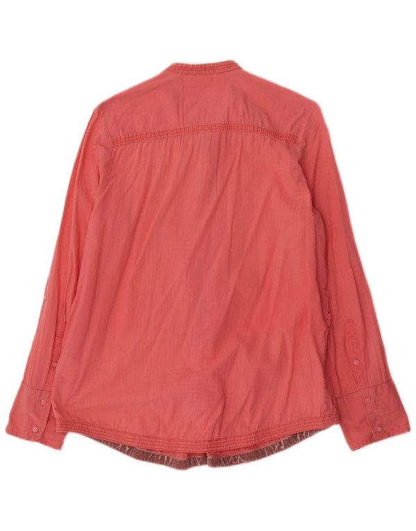 Camicia da smoking militare da donna Superdry UK 16 grande cotone rosa