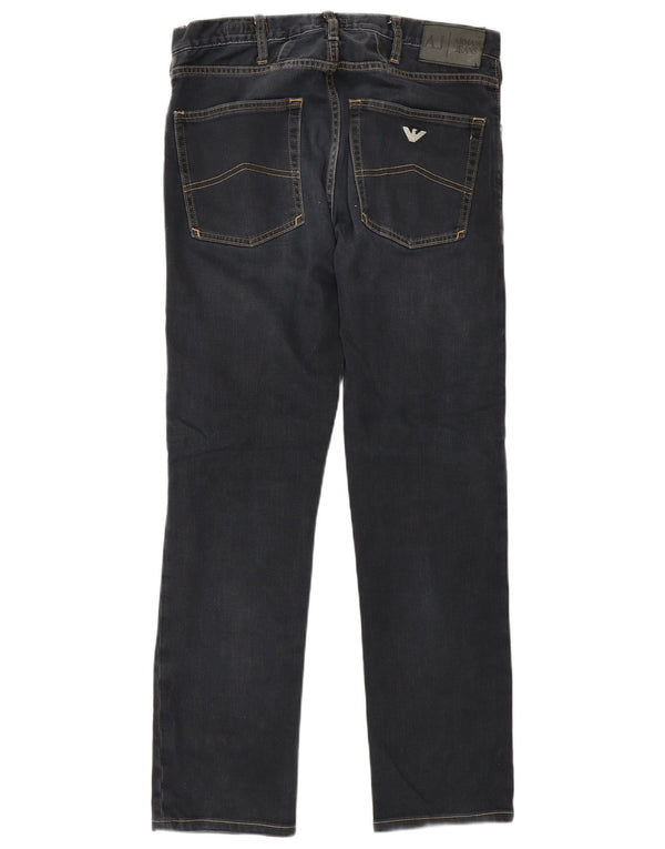 Jeans slim da uomo Armani W30 L30 in cotone blu navy