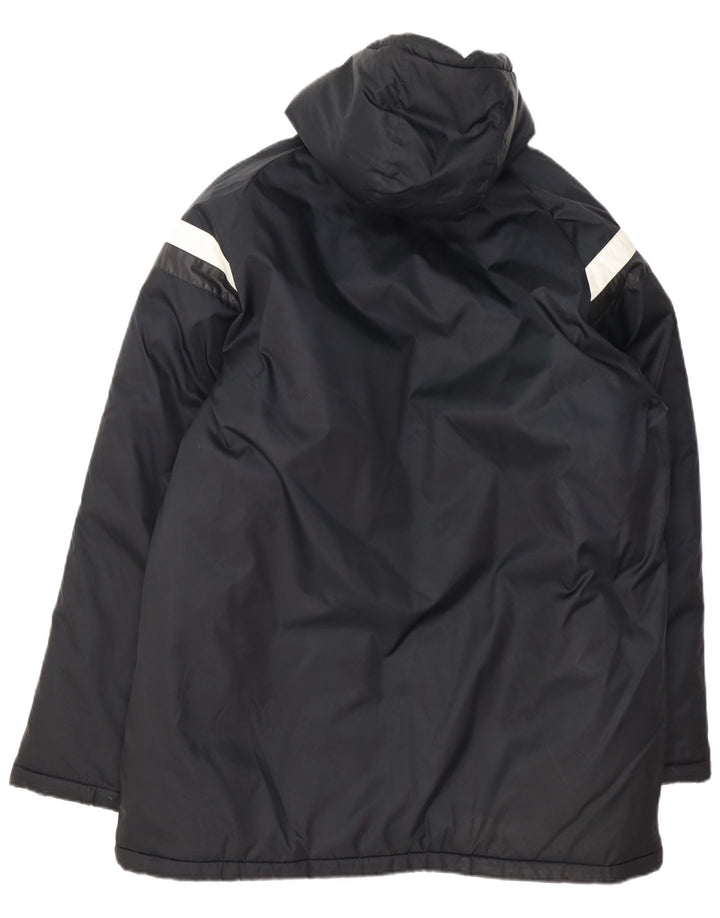 Giacca imbottita con cappuccio da uomo Adidas UK 42 XL Poliestere color block nero