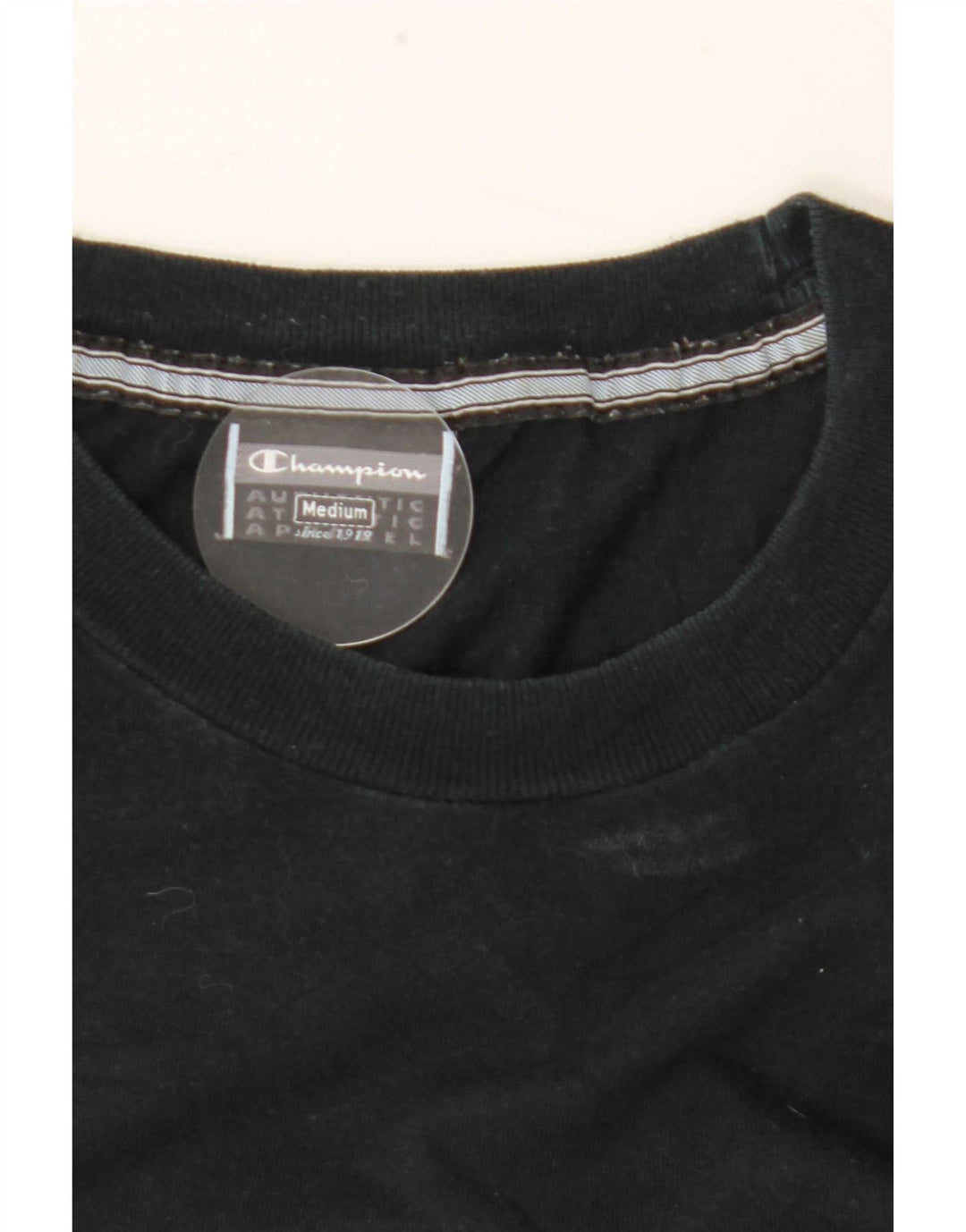 T-shirt grafica da uomo Champion Top media nera