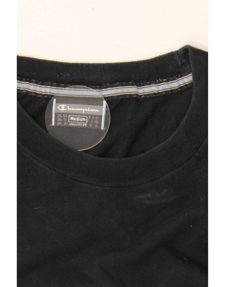T-shirt grafica da uomo Champion Top media nera