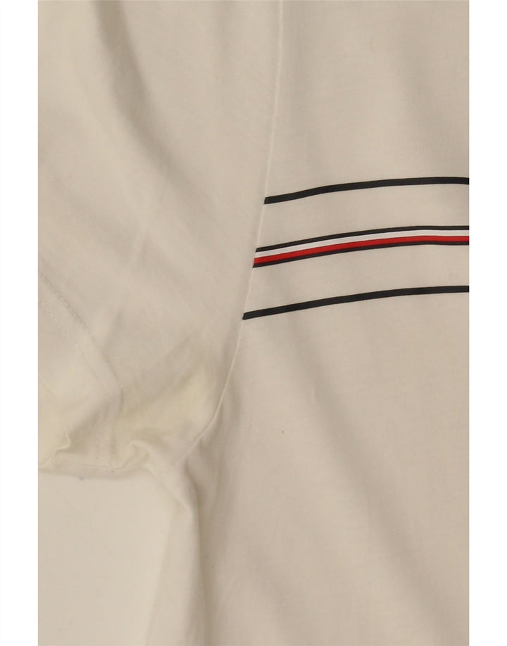 T-shirt grafica da uomo Tommy Hilfiger Top in cotone bianco medio
