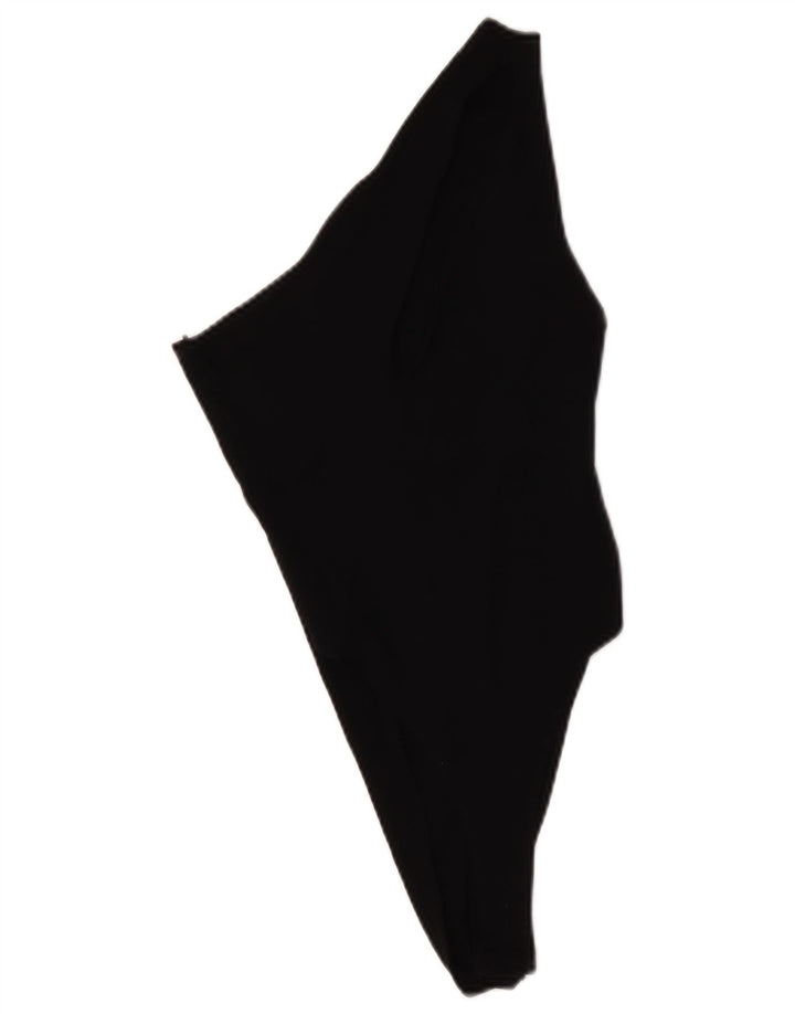 Body monospalla da donna Zara UK 12 cotone nero medio