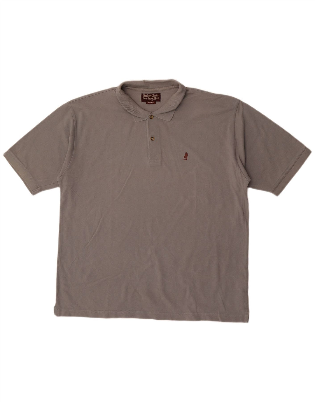 Polo da uomo Marlboro Classics XL in cotone grigio