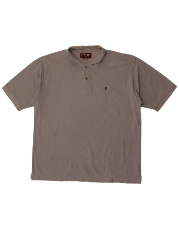 Polo da uomo Marlboro Classics XL in cotone grigio