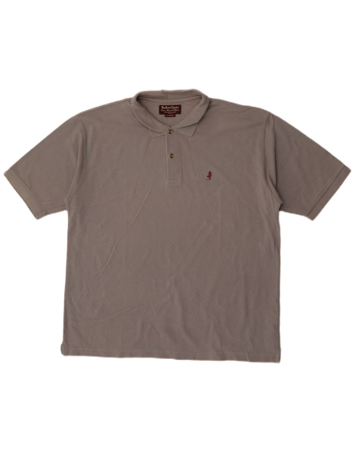 Polo da uomo Marlboro Classics XL in cotone grigio