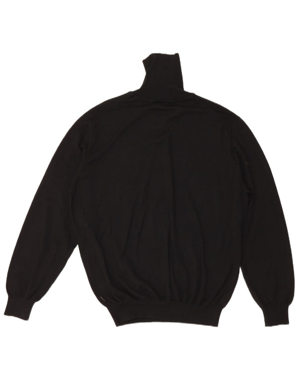 Maglione maglione a collo alto da uomo Hugo Boss 2XL lana nera
