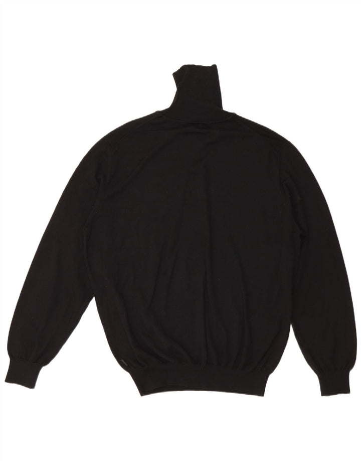 Maglione maglione a collo alto da uomo Hugo Boss 2XL lana nera