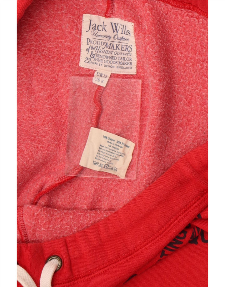 Pantaloni da tuta con grafica da donna Jack Wills Joggers UK 12 Medium Rosso