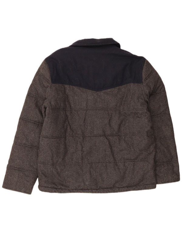 Giacca imbottita da uomo Marks & Spencer UK 41 Large Grey Colourblock Wool