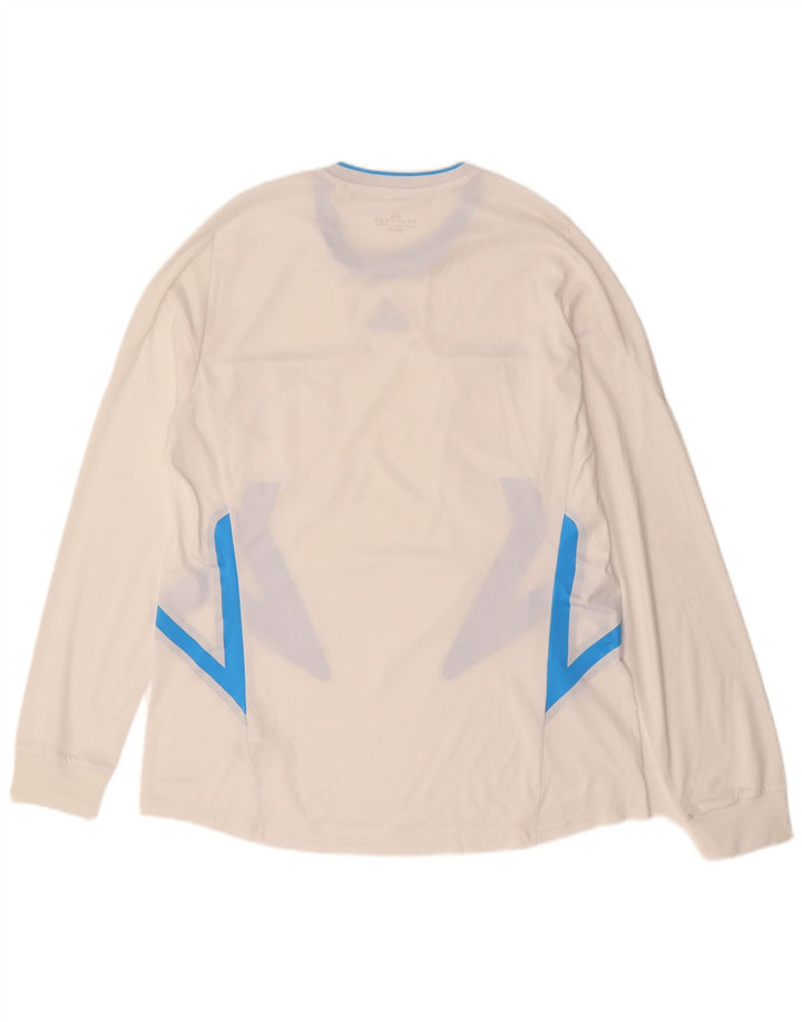 Top ADIDAS Climacool da uomo a maniche lunghe XL in poliestere color block bianco