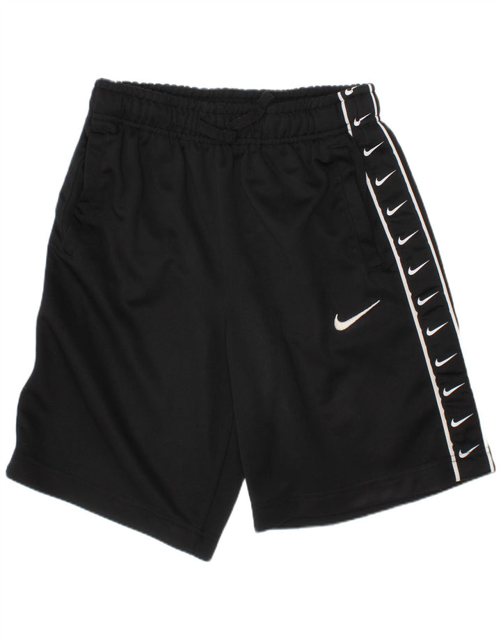 Pantaloncini sportivi con grafica NIKE da ragazzo 12-13 anni Large in poliestere nero
