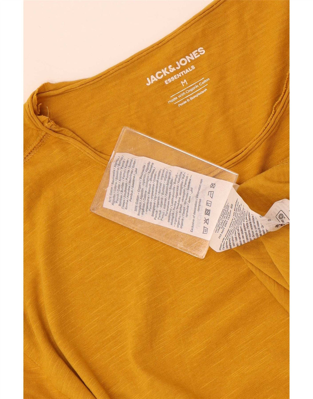 Jack & Jones T-shirt da uomo vestibilità regolare Top in cotone giallo medio