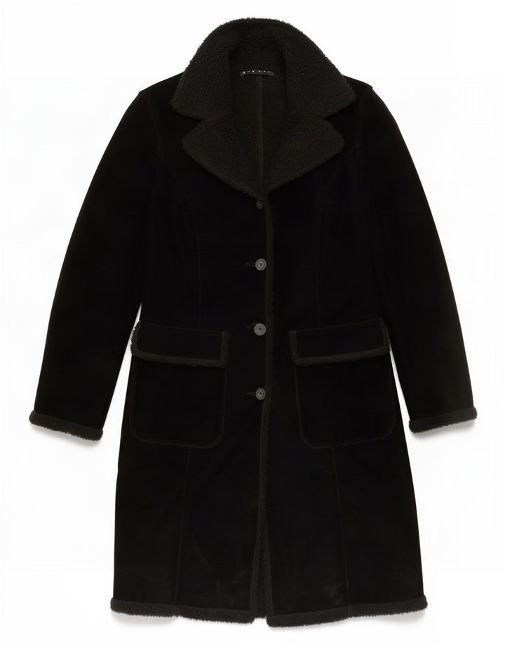 Soprabito Sherpa da donna Sisley UK 10 piccolo poliestere nero