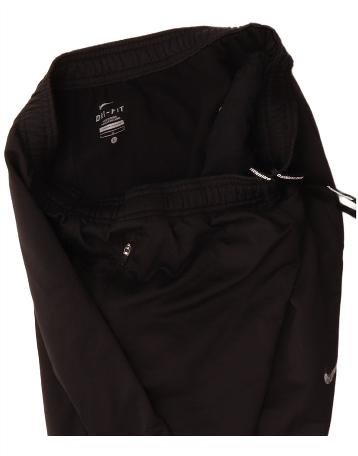 Pantaloni da tuta NIKE Dri Fit da donna UK 14 Large Nero Poliestere