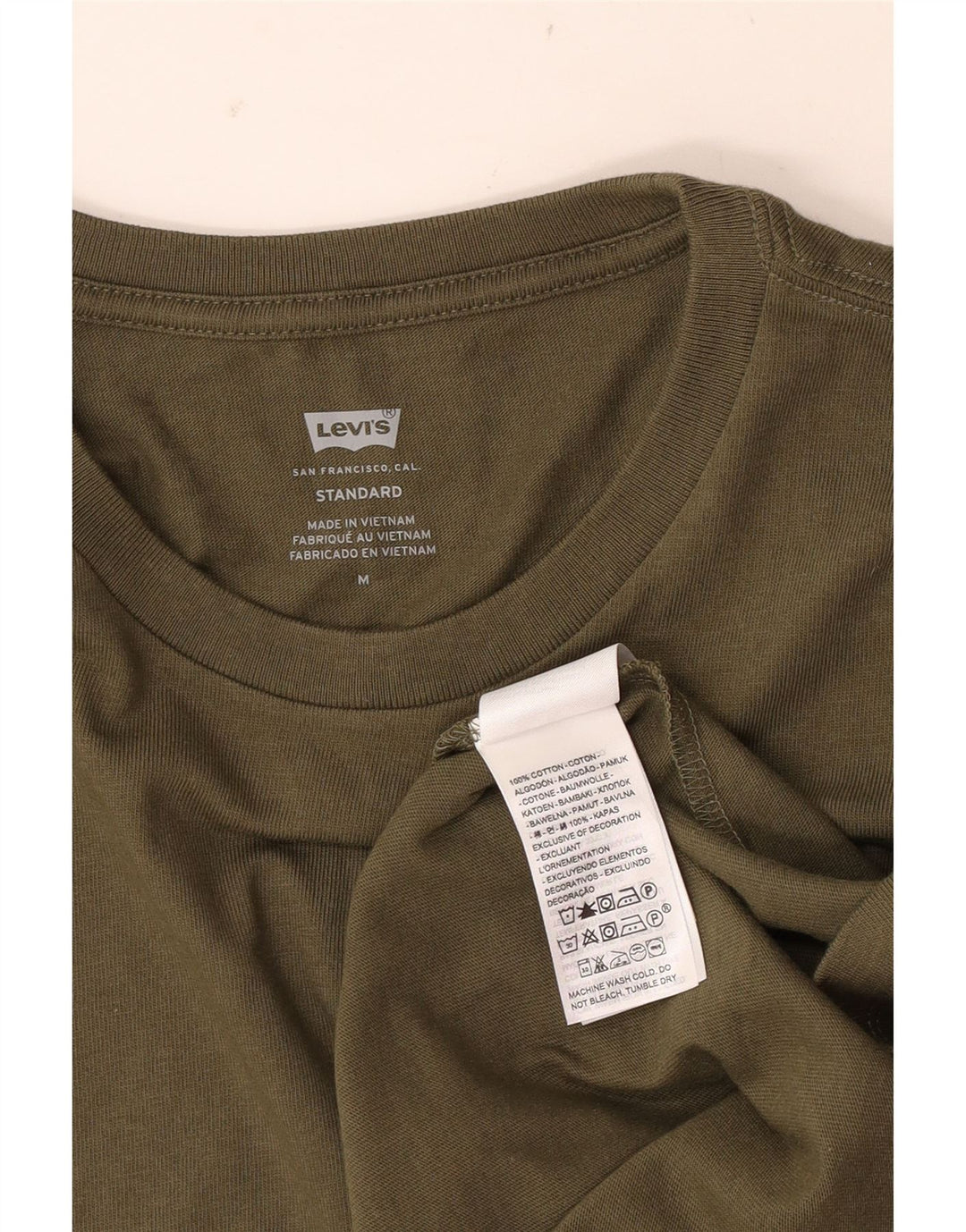 T-shirt standard da uomo Levi's Top in cotone kaki medio
