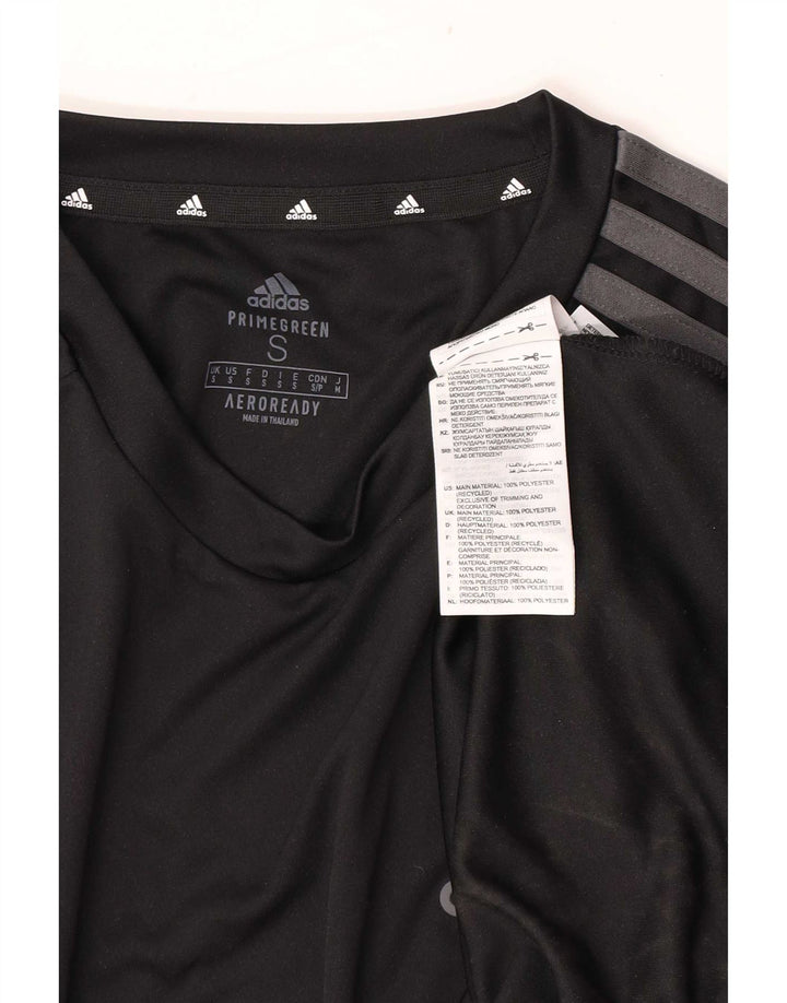 T-shirt Adidas Aeroready da uomo piccola piccola in poliestere nero