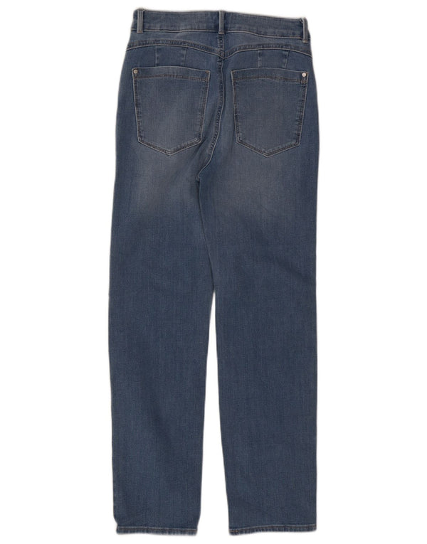 Jeans dritti Marks & Spencer da donna Sienna UK 10 piccoli W27 L27 blu