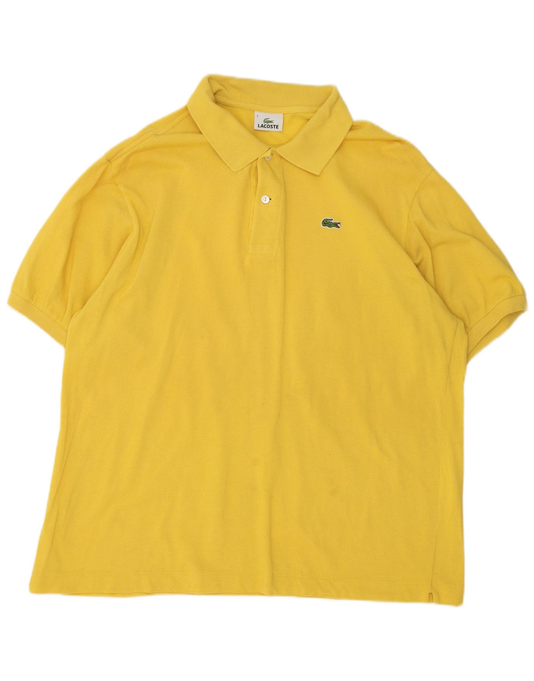 Polo da uomo Lacoste taglia 6 XL in cotone giallo