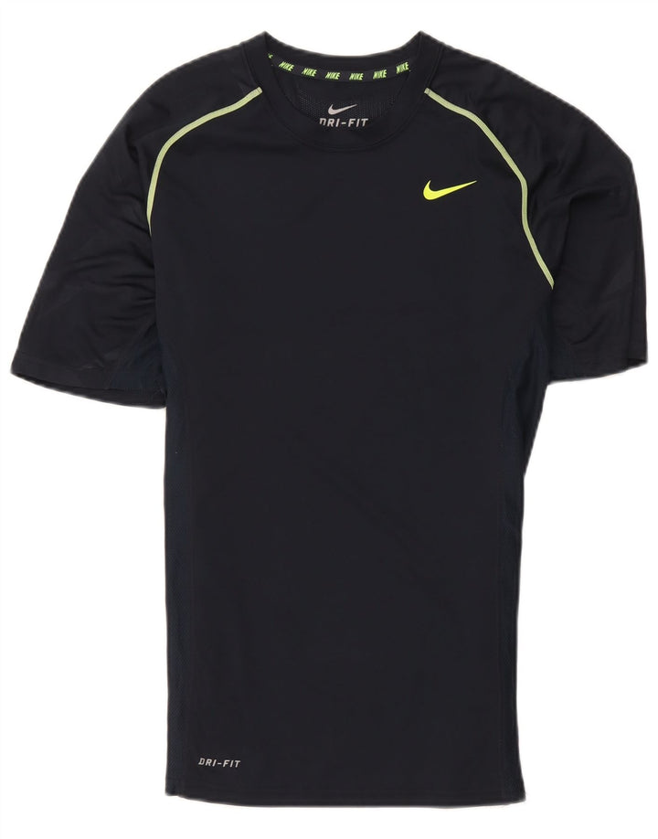 T-shirt Nike Dri Fit da uomo, piccola, in poliestere blu navy